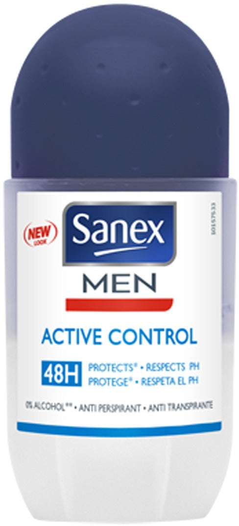 Sanex Men Active Control Roll-On Deodorant, 50 ml