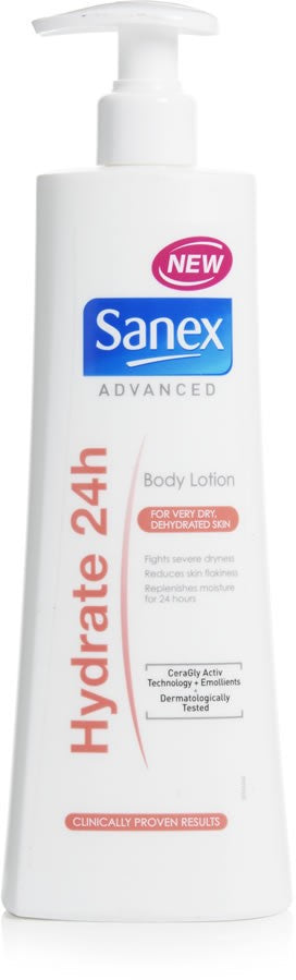 Sanex Hydrate 24H Body lotion for Very Dry, Dehydrated Skin, 400 ml