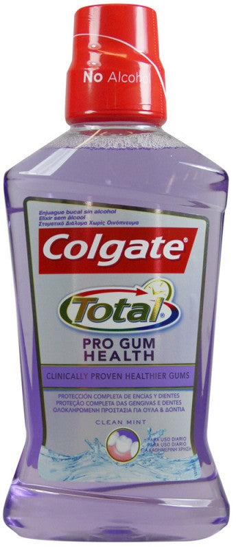 Colgate Total Pro Gum Health Mouthwash, Clean Mint, 500 ml