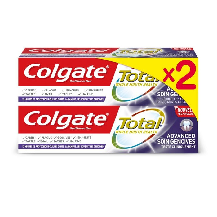 Colgate Total Advanced Whitenening Care Toothpaste, 2-Pack , 2 x 75 ml
