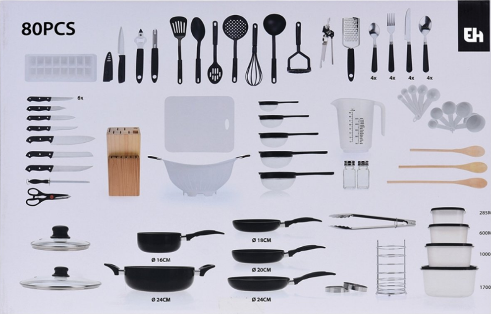 Ace Hardware and Home Centre Maldives - This 80 piece Kitchen Starter Set  includes all you need to get cooking 😊👌 #EnmengeRoadhaSale2020