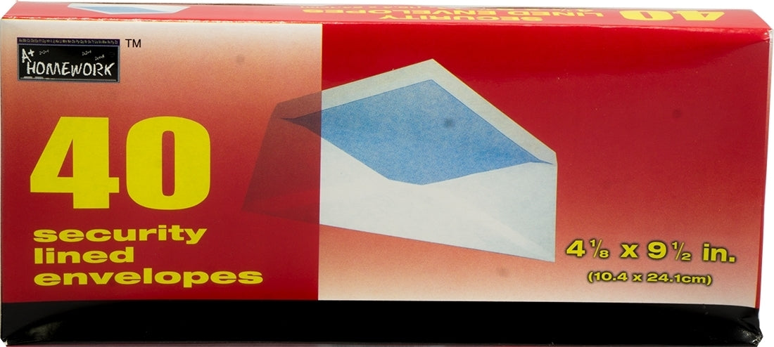 Homework Security Envelopes, 40 ct