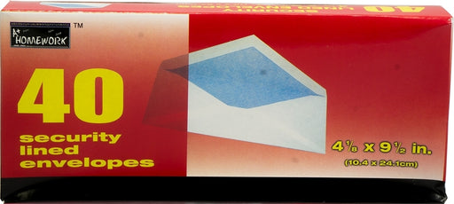 Homework Security Envelopes, 40 ct