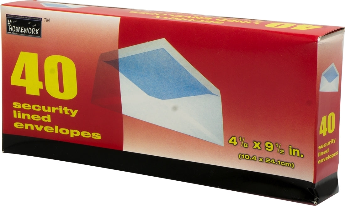 Homework Security Envelopes, 40 ct