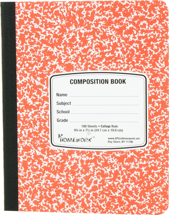 A+ Homework College Ruled Composition Book, 100 sheets