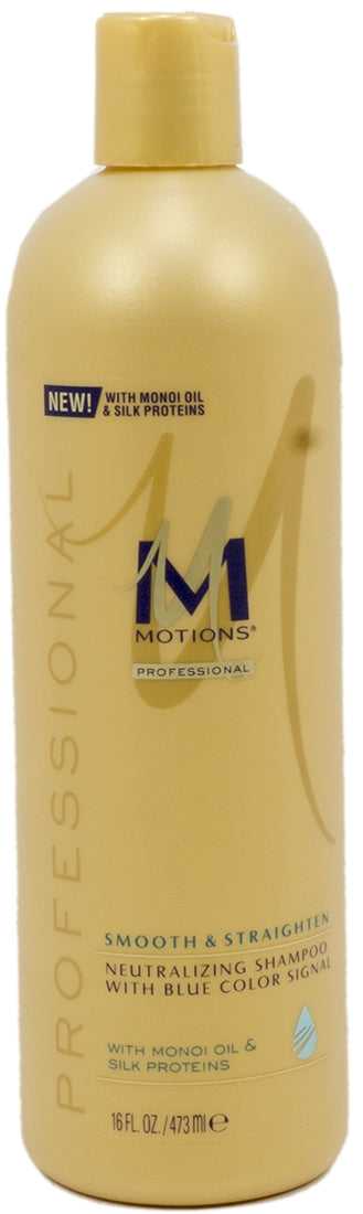 Motions Professional Neutralizing Shampoo with Blue Color Signal, Monoi Oil & Silk Proteins, 16 oz
