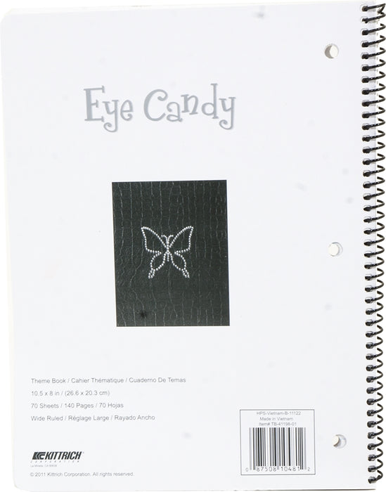 Kittrich Corporation Eye Candy Theme Notebook, 70 sheets