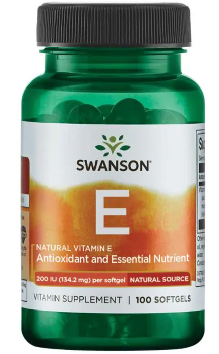 Swanson Natural Vitamin E Softgels, 100 ct