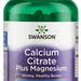 Swanson Calcium Citrate Plus Magnesium Mineral Supplement Capsules, 150 ct