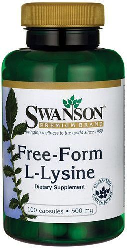 Swanson Free-Form L-Lysine 500 mg Supplement Capsules, 150 ct