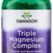 Swanson Triple Magnesium Complex 400 mg Mineral Supplement Capsules, 100 ct