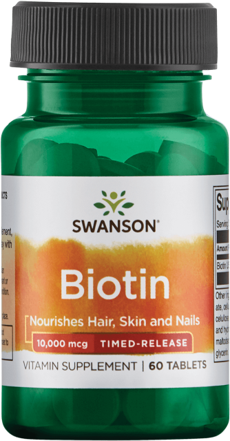 Swanson Biotin 10,000 MCG Vitamin , 60 ct