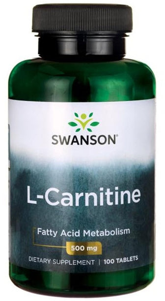 Swanson L-Carnitine 500 mg Supplement Tablets, 100 ct