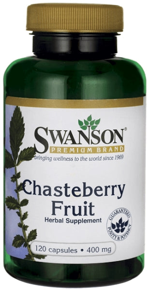 Swanson Chasteberry Fruit Herbal Supplement Capsules, 120 ct