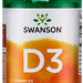 Swanson Vitamin D3 1000 IU Vitamin Supplement Capsules, 250 ct