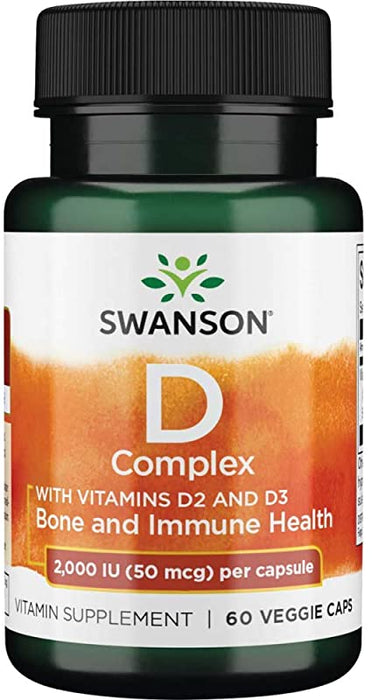 Swanson Vitamin D Complex 2,000 IU With D2 And D , 60 ct