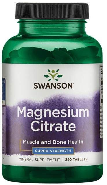 Swanson Magnesium Citrate Mineral Supplement Tablets, 240 ct