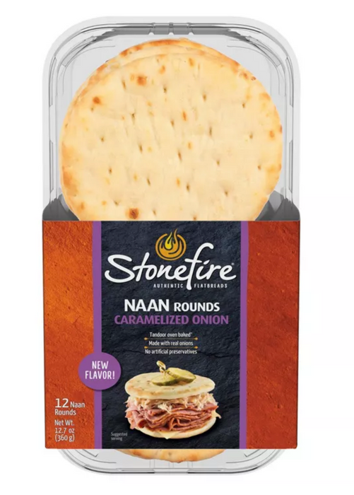 Stonefire Caramelized Onion Naan Rounds, 12-Pack , 12.7 oz