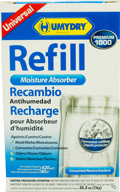Humydry Moisture Absorber Refill, Unscented, 1 kg