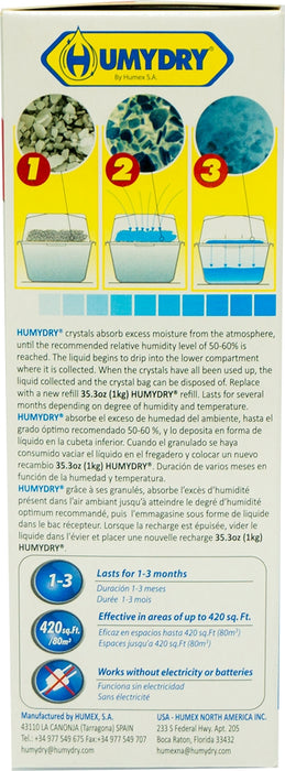 Humydry Moisture Absorber Refill, Unscented, 1 kg