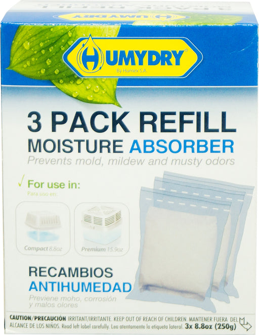 Humydry Moisture Absorber 3-pack Refill, 250 gr