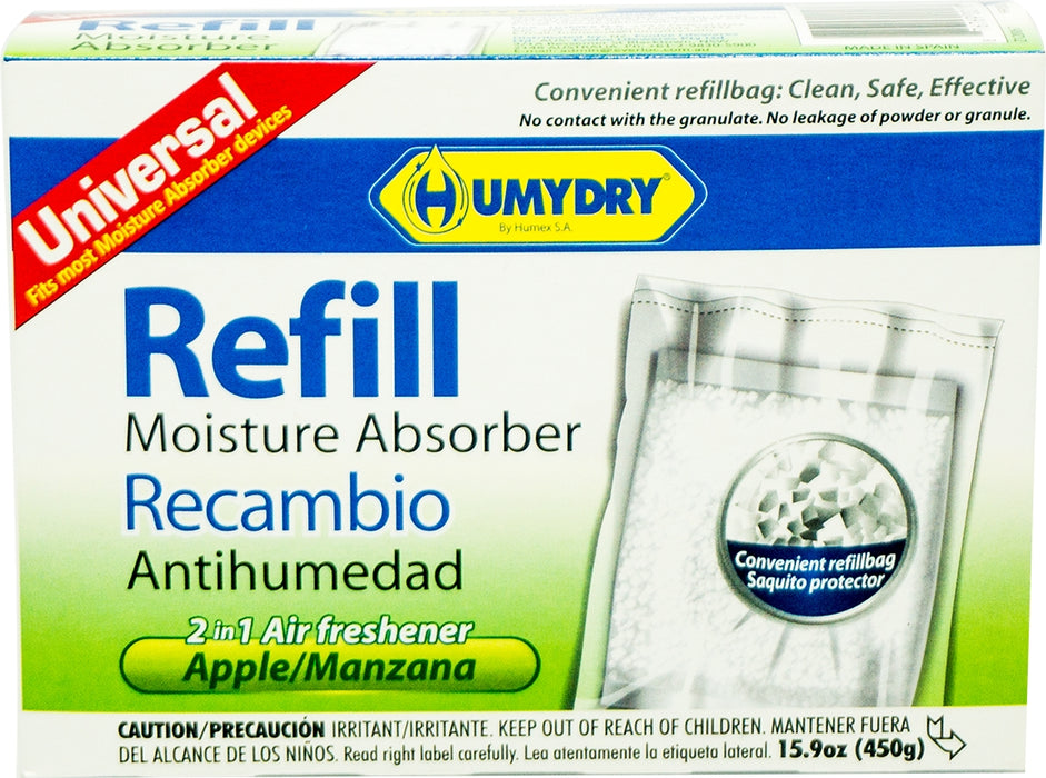 Humydry Moisture Absorber 2-in-1 Air Freshener Refill, Apple Scent, 450 gr