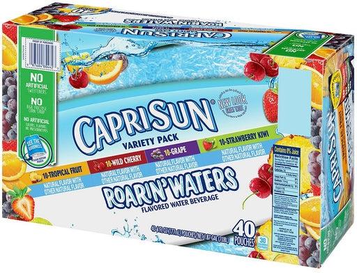 CapriSun Roarin' Waters Flavored Water Beverage Variety Pack, 40 x 6 oz