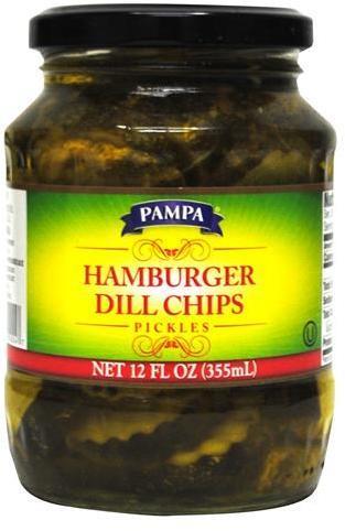 Pampa Pickles Hamburger Dill Chips, 355 ml