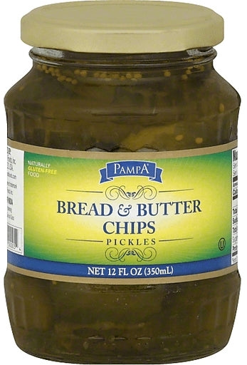Pampa Pickles Bread & Butter Chips, 350 ml