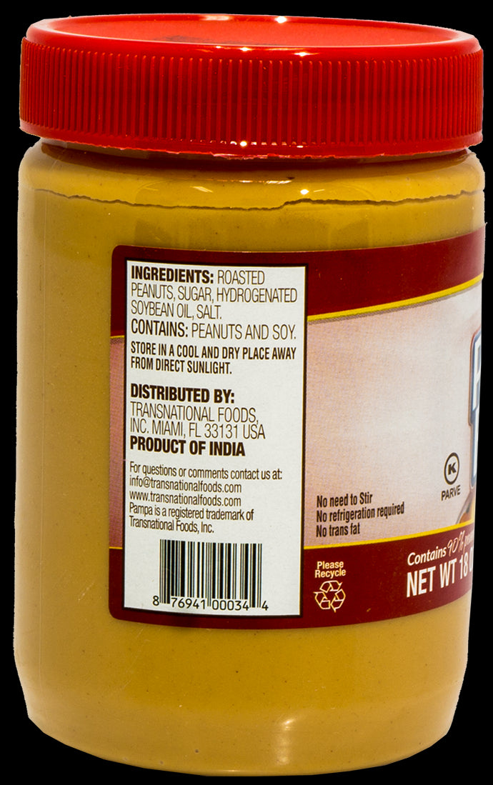 Pampa Creamy Peanut Butter, 18 oz —