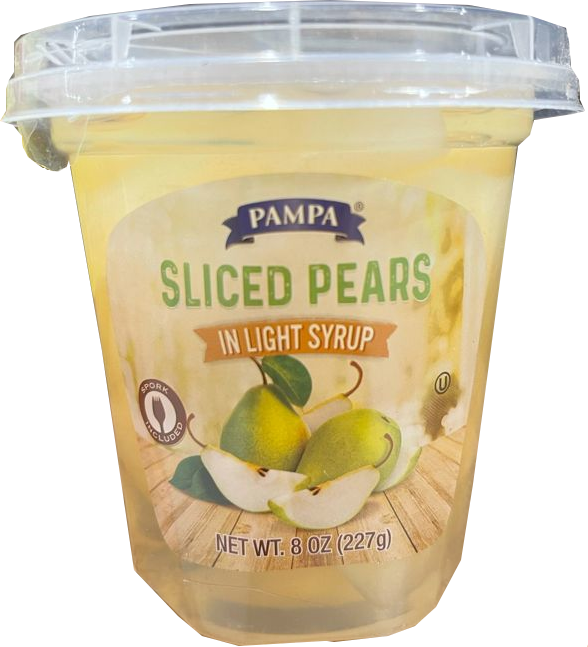 Pampa Sliced Pears In Light Syrup, 8 oz