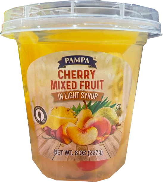 Pampa Cherry Mixed Fruit In Light Syrup , 8 oz