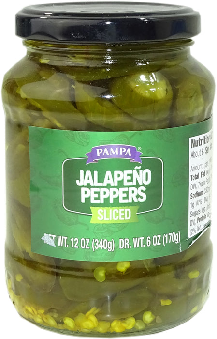 Pampa Sliced Jalapeño Peppers, 340 gr