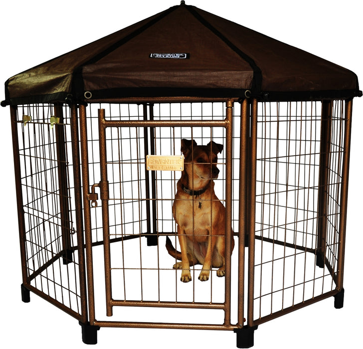Advantek Pet Gazebo Modular Outdoor Dog Kennel, 4 x 4 x 4 ft