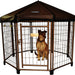 Advantek Pet Gazebo Modular Outdoor Dog Kennel, 4 x 4 x 4 ft