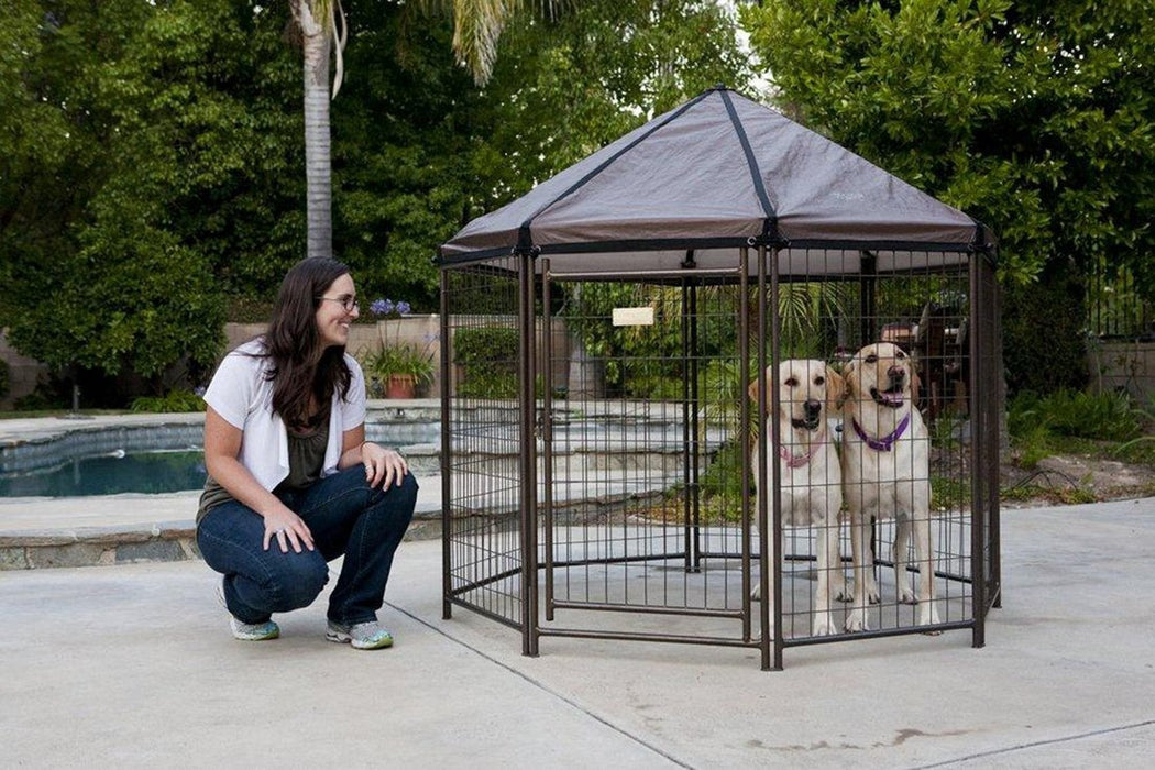 Advantek Pet Gazebo Modular Outdoor Dog Kennel, 5 x 5 x 5 ft