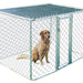 Advantek Chain Link Portable Dog Yard Kennel, 87" x 87" x 48"