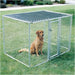 Advantek Chain Link Portable Dog Yard Kennel, 87" x 87" x 48"