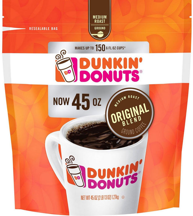 Dunkin' Donuts Original Blend Ground Coffee, Medium Roast, 1.27 kg