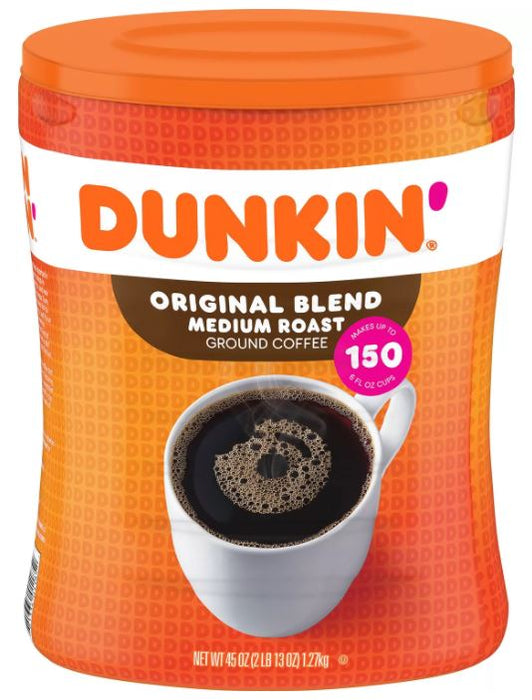 Dunkin Donuts Original Blend Ground Coffee, Medium Roast, 45 oz