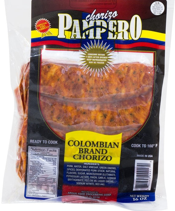 Pampero Colombian Chorizo Sausage, 1 lb