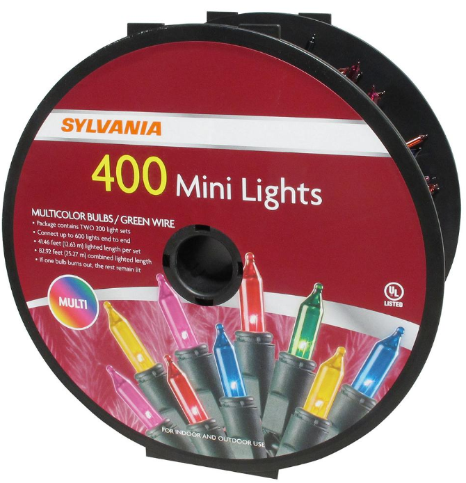 Sylvania Multicolor Mini Lights, 400 ct