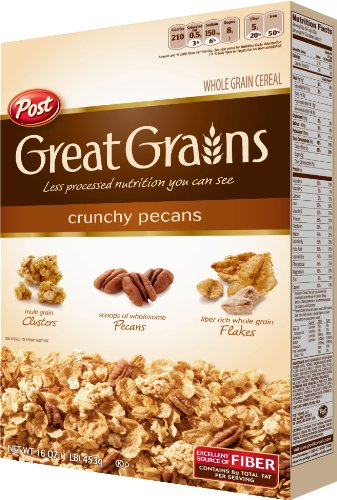 Post Great Grains Crunchy Pecan Cereal, 16 oz