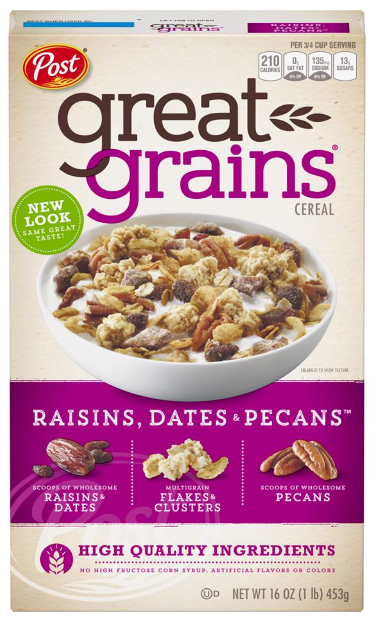 Post Great Grains Raisins, Dates & Pecans Cereal , 16 oz —