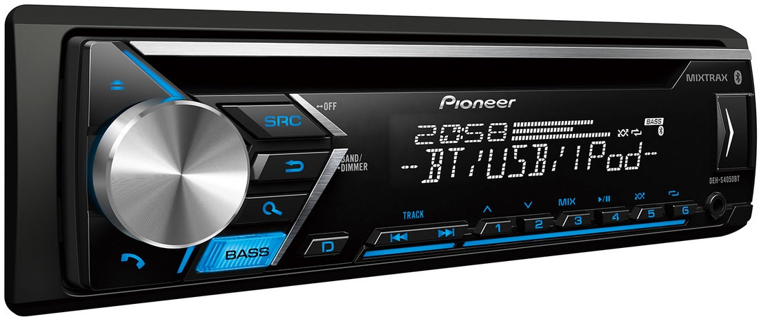Pioneer Car Stereo with Dual Bluetooth, Spotify Connect, Siri Eyes Free & USB, Model #DEH-S4050BT