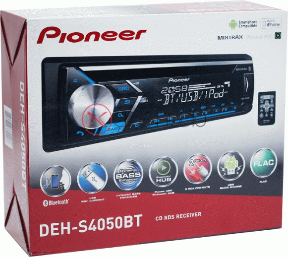 Pioneer Car Stereo with Dual Bluetooth, Spotify Connect, Siri Eyes Free & USB, Model #DEH-S4050BT