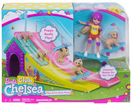 Barbie Club Chelsea Skate Park Doll & Puppy, Model #FBM99