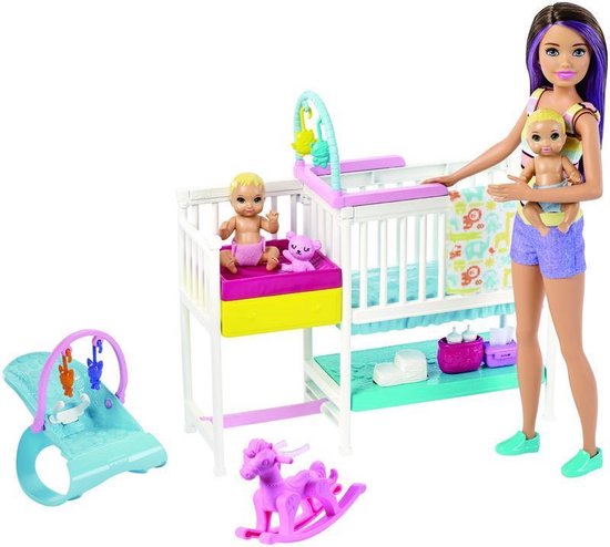 Barbie Babysitter Skipper Kids Playroom Doll Playset ct