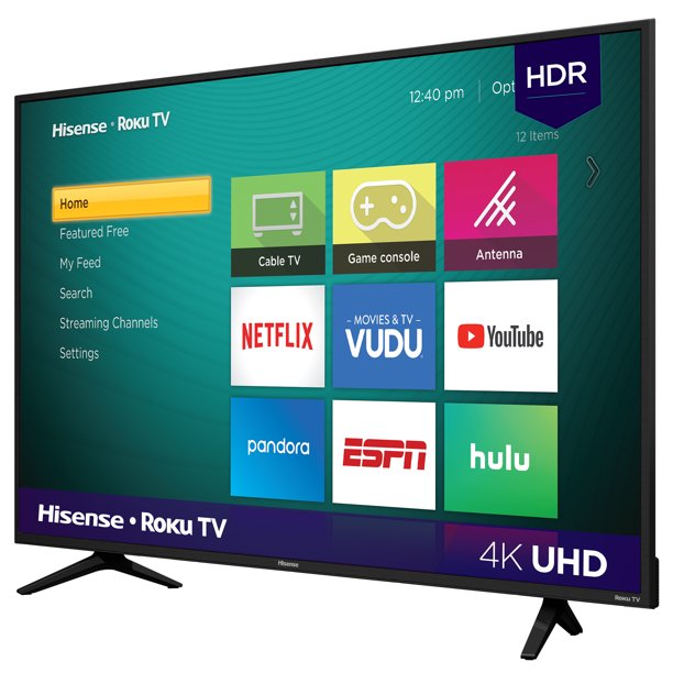 Hisense 58" Class 4K UHD LED Roku Smart TV HDR 58R6E, 1 pc