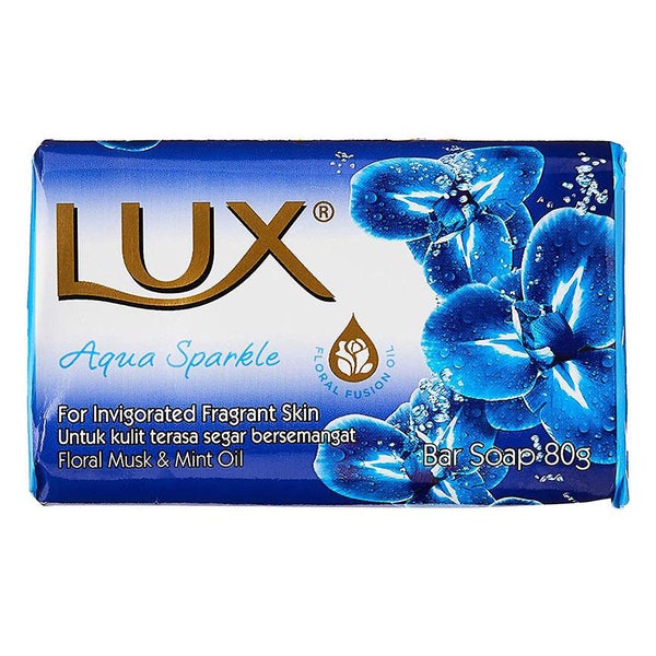 Lux Aqua Sparkle Bar Soap, Floral Musk & Mint Oil Scent , 80 gr